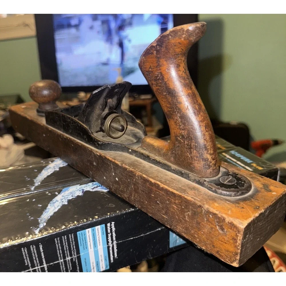 Vintage Antique Wood Plane Wooden Block Plane‎ Tool 18 Inch Long